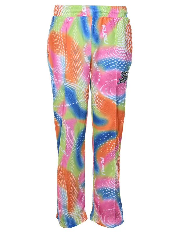 Quick Sale minimalist jacketPsychedelic Print Multi-Colour Track Pants - W30 L30