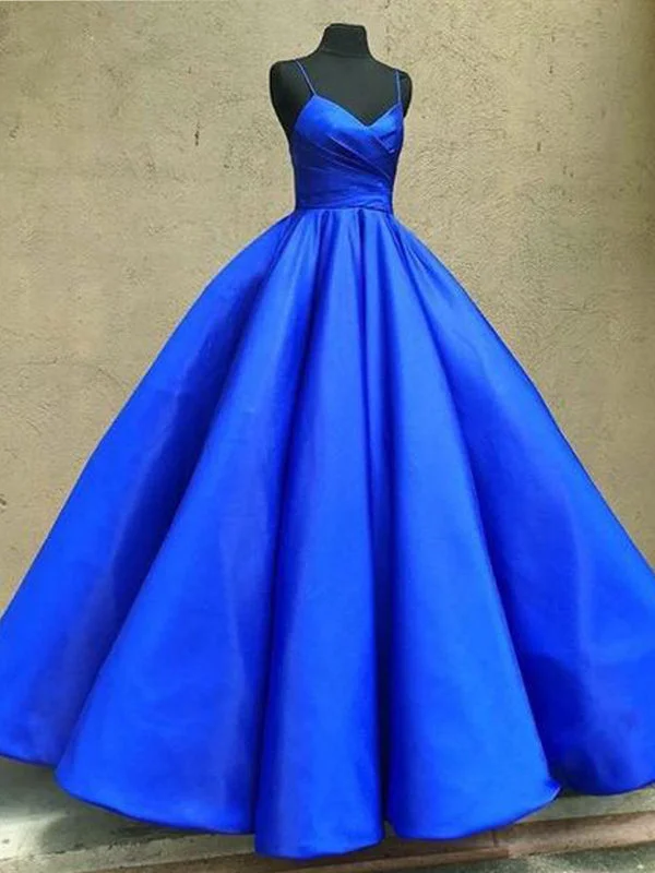 Sneak Peek Sale Ball Gown Prom Dresses Spaghetti Straps Floor-length Sexy Long Prom Dress JKL827