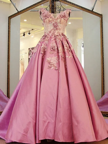Buy More, Save More Beautiful Prom Dresses Scoop Sweep/Brush Train Lilac Appliques Prom Dress/Evening Dress JKL183