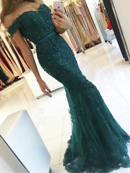 Buy More, Save More Sexy Prom Dresses Off-the-shoulder Trumpet/Mermaid Long Prom Dress/Evening Dress JKL141