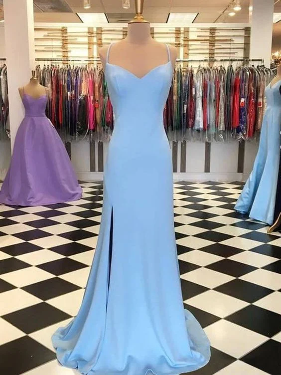 Can't Be Beat cocktail dresscocktail dressBlue Mermaid Satin Long Prom Dress With Side Slit,Elegant Blue Evening Dress Y687 Can't Be Beat cocktail dresscocktail dressBlue Mermaid Satin Long Prom Dress With Side Slit,Elegant Blue Evening Dress Y687