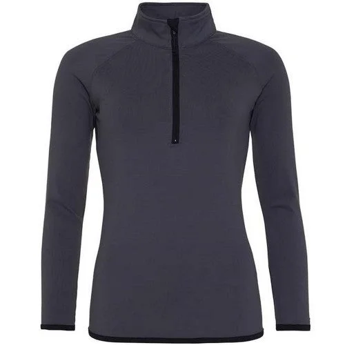 Price Cut breathable gym hoodieAWDis Cool Womens/Ladies Half Zip Girlie Sweat Top