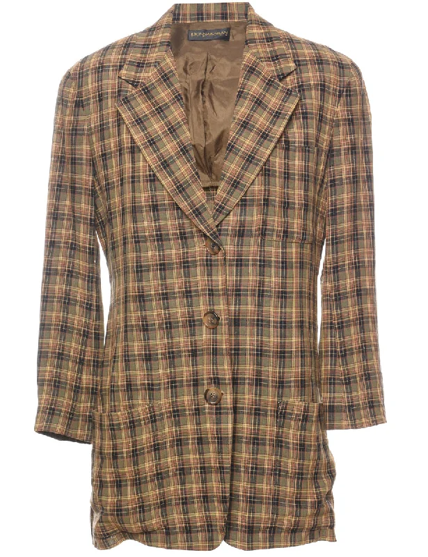 Year-End Sale trendy casual outerwear1990s Checked Blazer - M