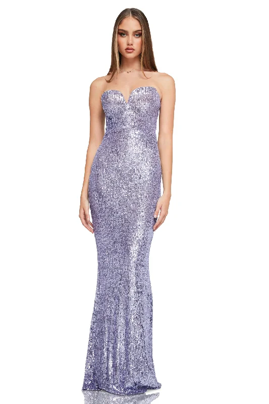 Season Finale Sale midi dressmidi dressNOOKIE Lumiere Gown (Lilac Purple) - RRP $449 Season Finale Sale midi dressmidi dressNOOKIE Lumiere Gown (Lilac Purple) - RRP $449