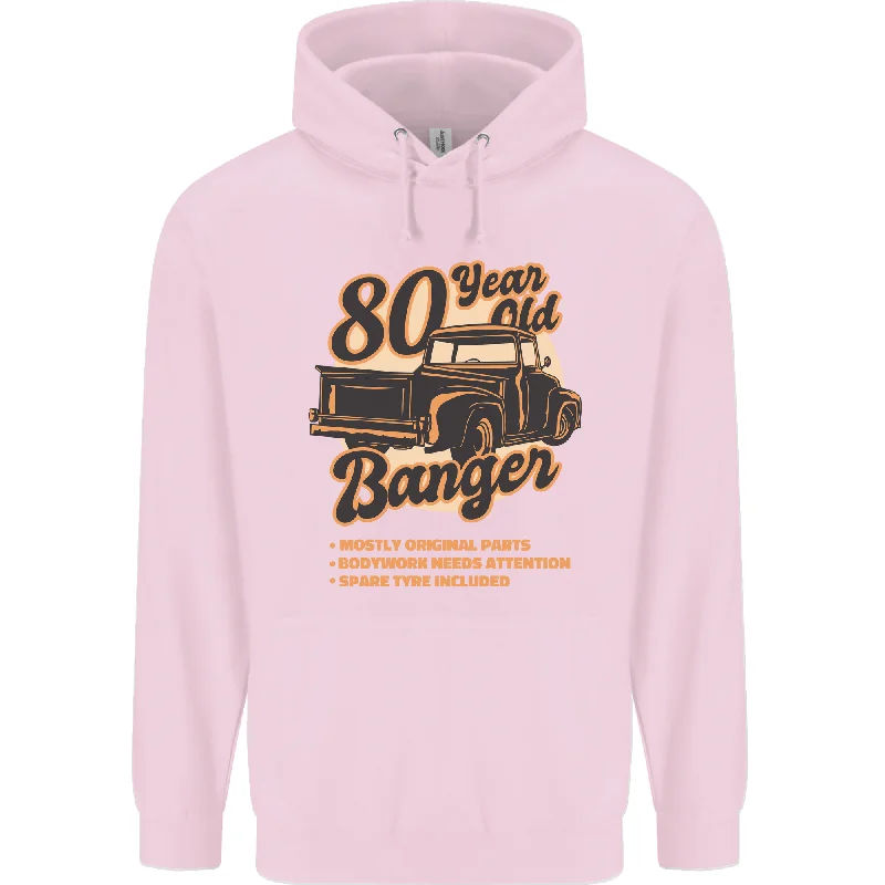 Hot Deal oversized hooded sweatshirt80 Year Old Banger Birthday 80th Year Old Mens 80% Cotton Hoodie