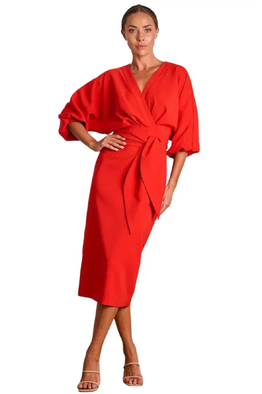 Today's Special pleated dresspleated dressPASDUCHAS Emerson Drape Midi Dress (Red) - RRP $330 Today's Special pleated dresspleated dressPASDUCHAS Emerson Drape Midi Dress (Red) - RRP $330