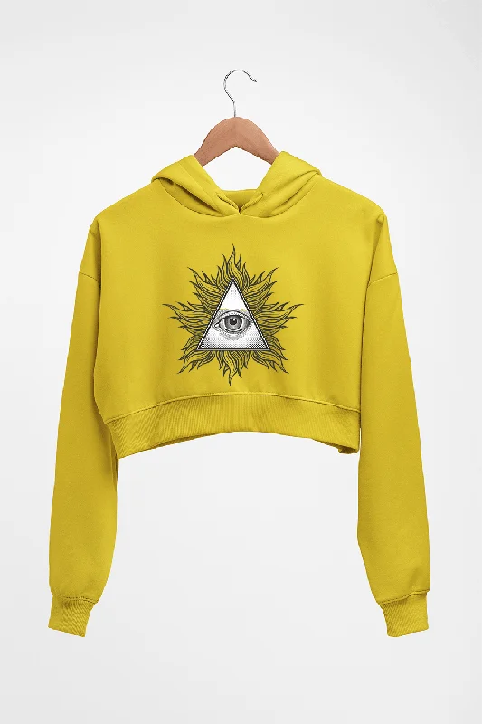Price Rollback lightweight hoodieEye Pyramid Crop HOODIE FOR WOMEN