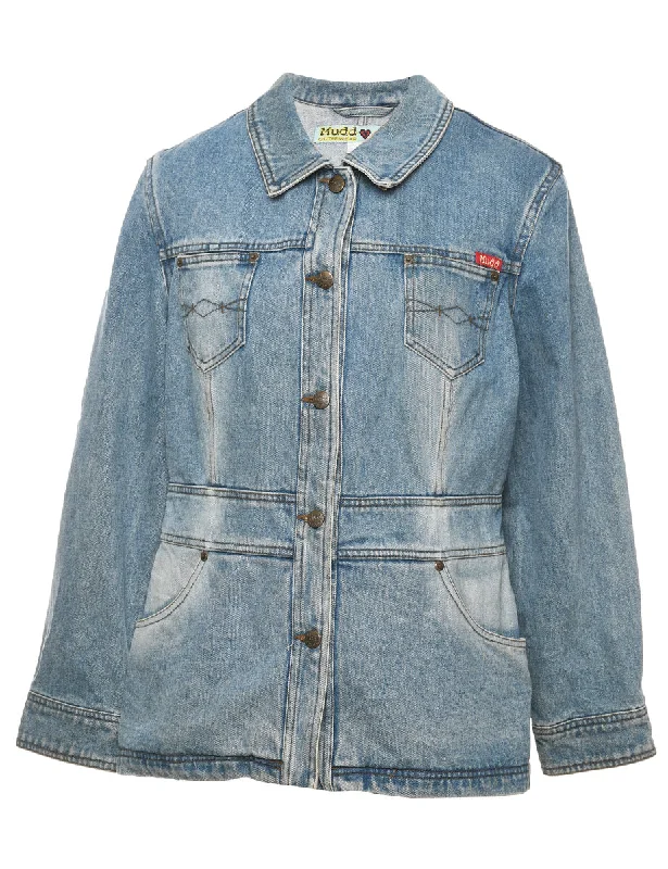 Time-Limited Offer functional coatMudd Stone Wash 1990s Denim Jacket - L