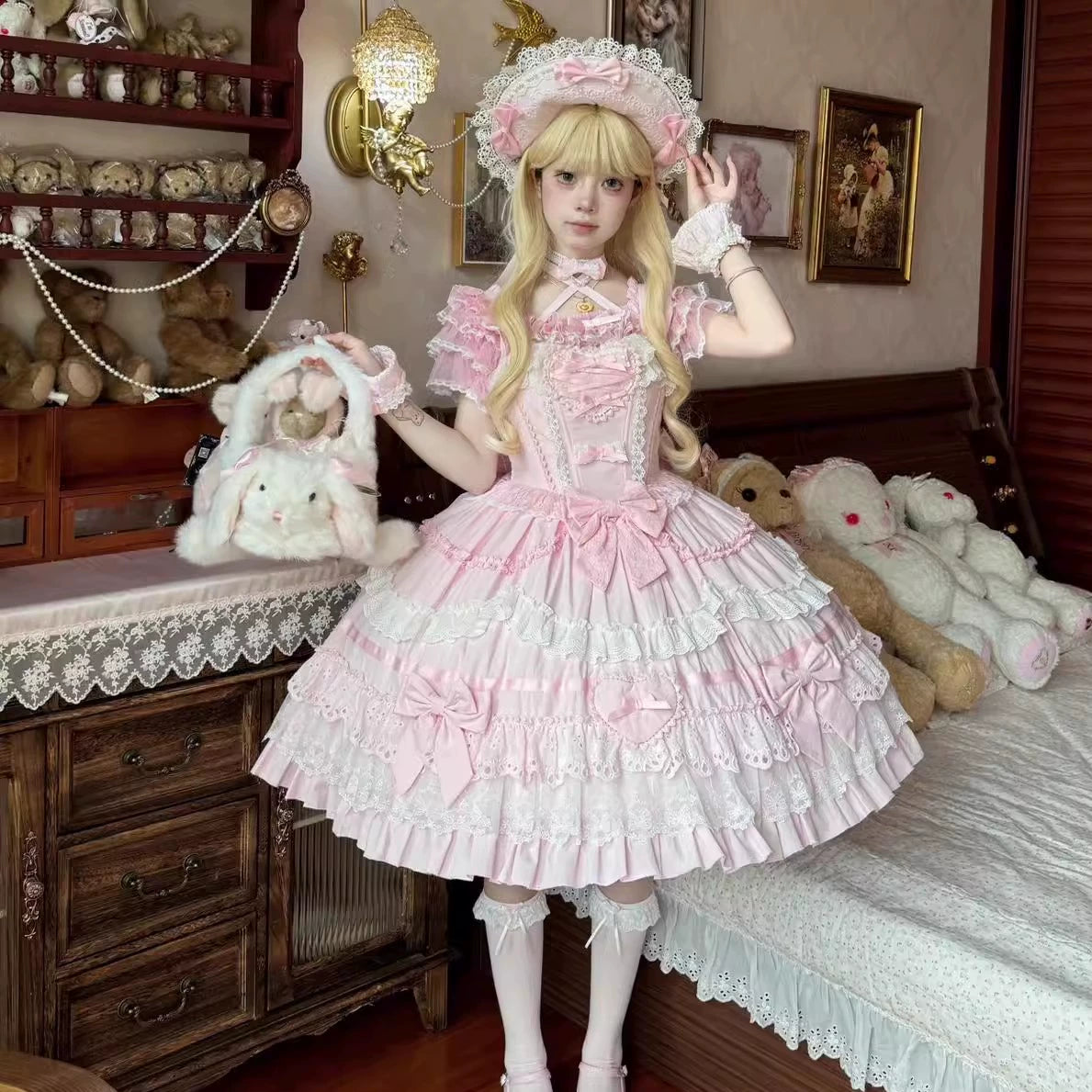 Bonus Savings off-the-shoulder dressoff-the-shoulder dressImmersive original~Belia~Old School Lolita JSK Sweet Doll Princess Dress