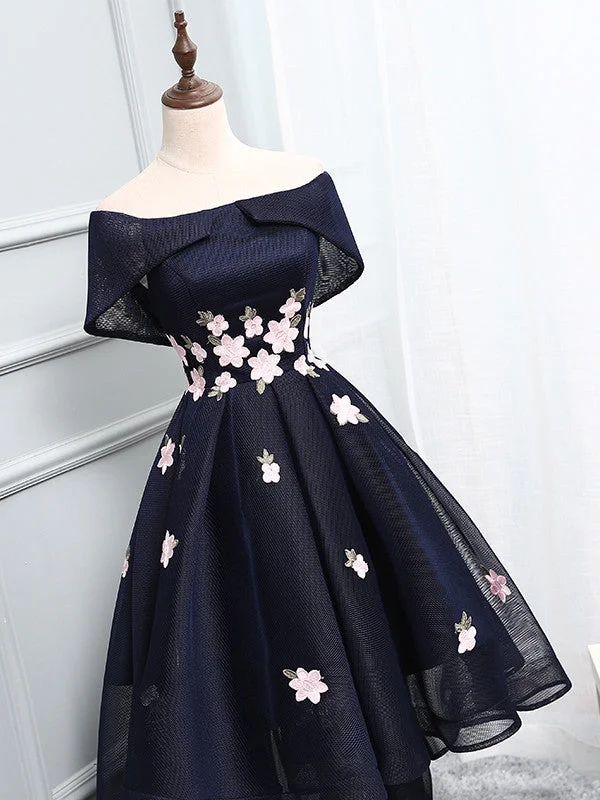 Midnight Madness Homecoming Dress Chic Asymmetrical Short Prom Dress Party Dress JK210