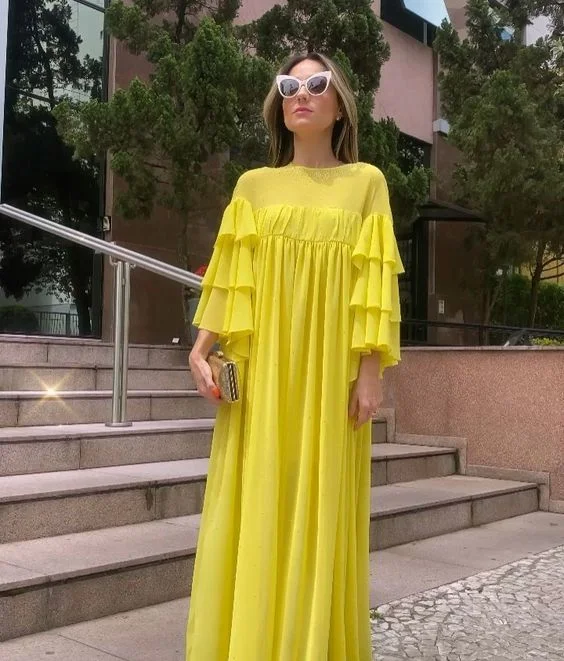 Super Deal wool dresswool dressModest Yellow Chiffon Maxi Dress,Yellow Wedding Guest Dress,Yellow Prom Dress Y4743 Super Deal wool dresswool dressModest Yellow Chiffon Maxi Dress,Yellow Wedding Guest Dress,Yellow Prom Dress Y4743