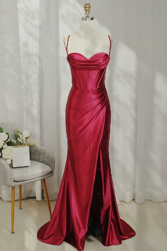 Buy More, Save More velvet dressvelvet dressMermaid Spaghetti Straps Satin Evening Dress Burgundy Cowl Neck Ruched Prom Dress Y449 Buy More, Save More velvet dressvelvet dressMermaid Spaghetti Straps Satin Evening Dress Burgundy Cowl Neck Ruched Prom Dress Y449