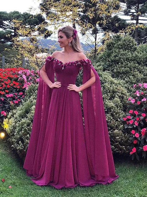 New Deals Long Sleeve Prom Dresses A-line Chic Prom Dress Long Evening Dress JKL1035
