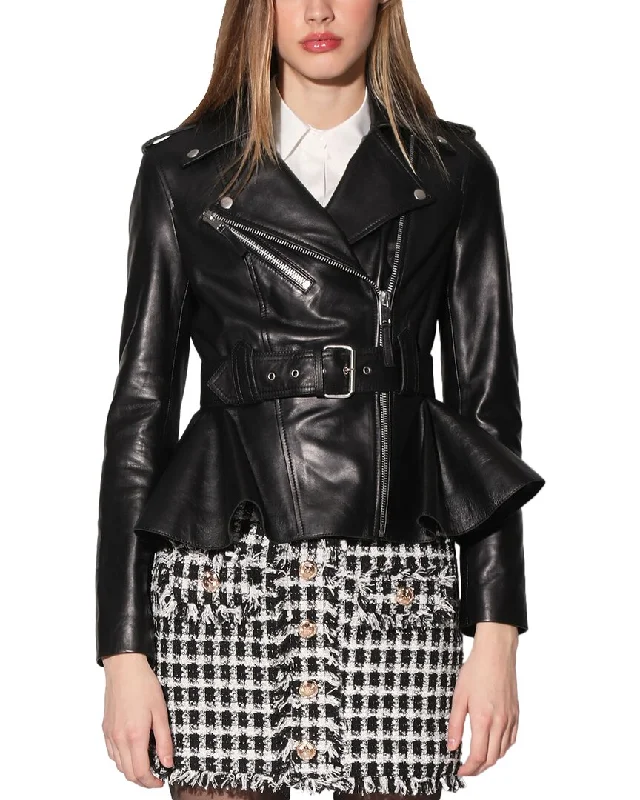 Price Break stylish peacoatWalter Baker Keisha Leather Jacket