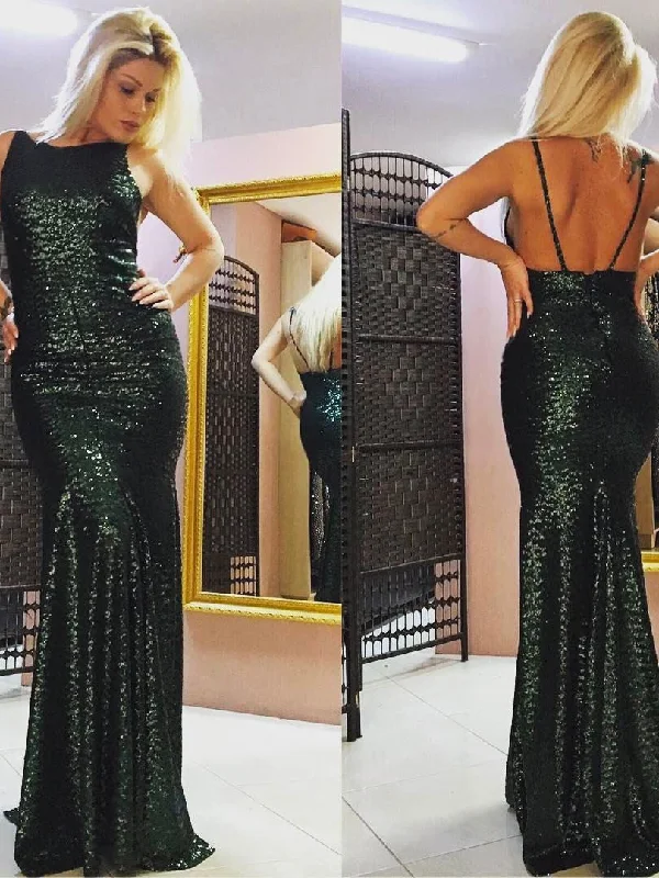 Price Buster Beautiful Prom Dress Sheath/Column Bateau Dark Green Prom Dress/Evening Dress JKS136