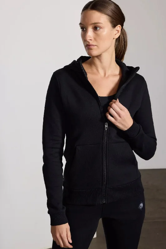 Closeout cozy gym sweatshirtMPG Sport Women Comfort Fleece Zip-Up Hoodie - BLACK