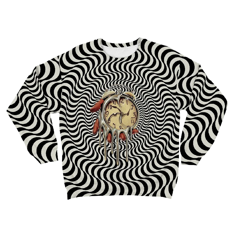 Price Cut vibrant athletic hoodieTime Is An Illusion All Over Print Unisex Sweatshirt