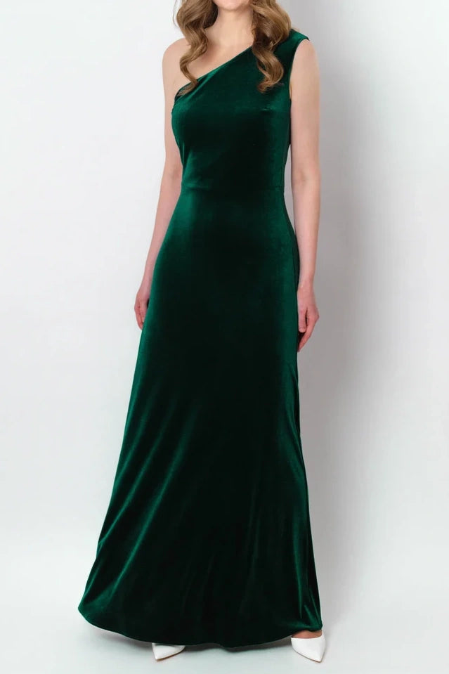 Savings Spectacular party-ready dressparty-ready dressGreen Velvet One Shoulder Sleeveless Long Dress Savings Spectacular party-ready dressparty-ready dressGreen Velvet One Shoulder Sleeveless Long Dress