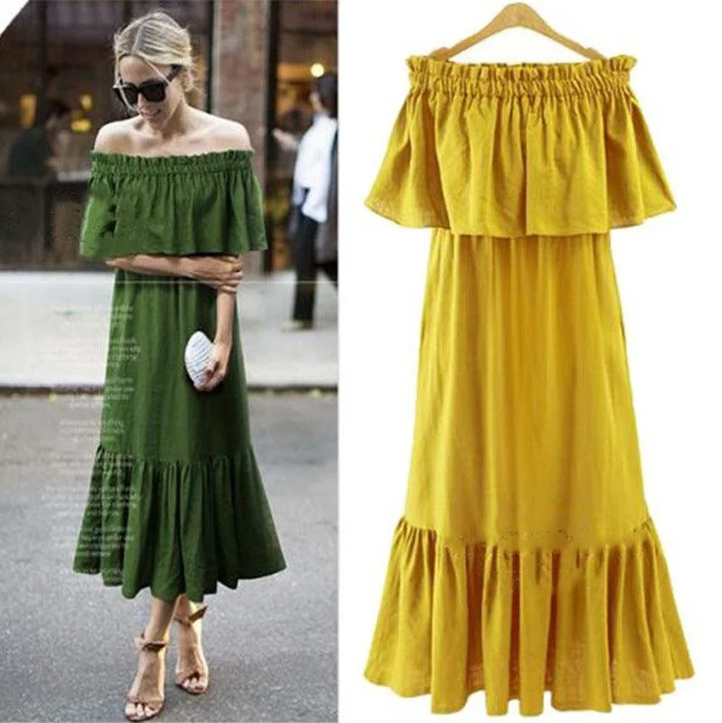Midnight Madness v-neck dressv-neck dressRuffled slim long dress