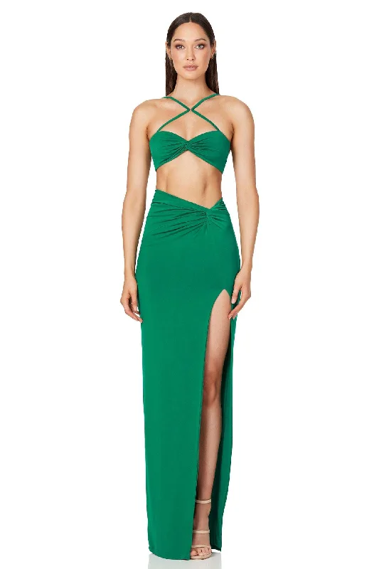 Huge Savings long-sleeve floral dresslong-sleeve floral dressBUY IT NOOKIE Jewel Top and Skirt (Emerald)