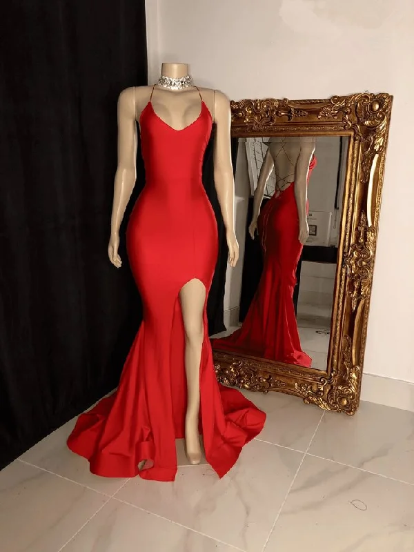 Fantastic Deals casual summer dresscasual summer dressMermaid Red Simple Evening Dress With Slit Y381 Fantastic Deals casual summer dresscasual summer dressMermaid Red Simple Evening Dress With Slit Y381