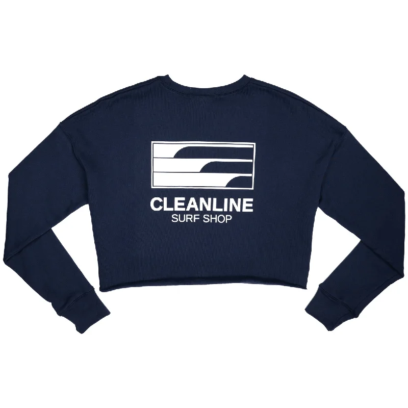Super Sale fitted workout sweatshirtCleanline Women's Lines Cropped Sweatshirt