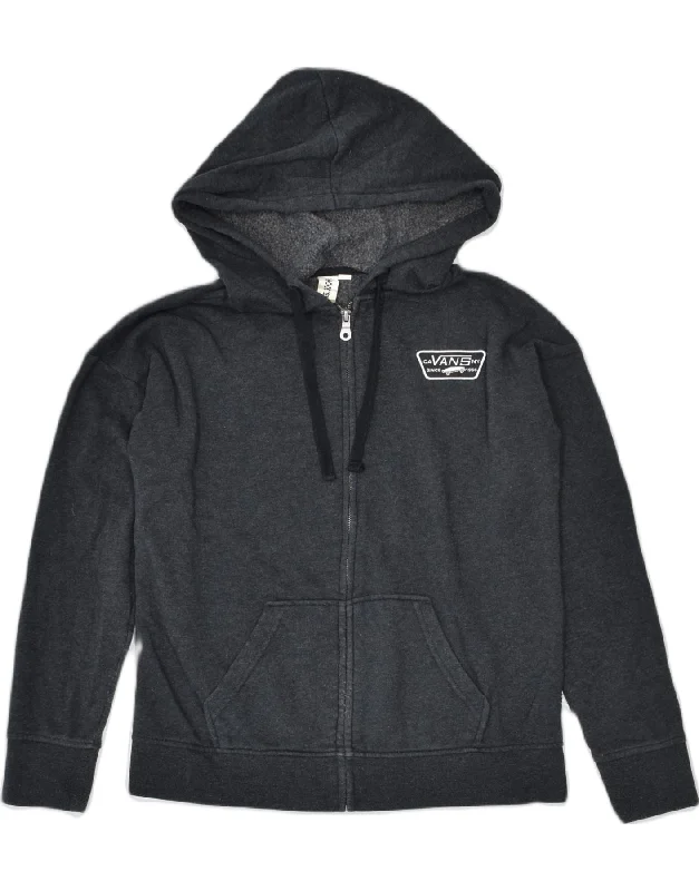 Reduced Prices casual hoodie for menVANS Womens Zip Hoodie Sweater UK 6 XS Grey