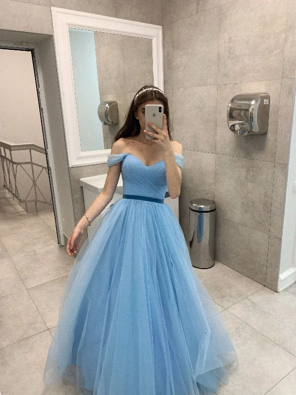 TIME-Limited Offer flowy dressflowy dressClassy Off The Shoulder Blue Prom Dress,A-line Tulle Prom Gown Y4778 TIME-Limited Offer flowy dressflowy dressClassy Off The Shoulder Blue Prom Dress,A-line Tulle Prom Gown Y4778