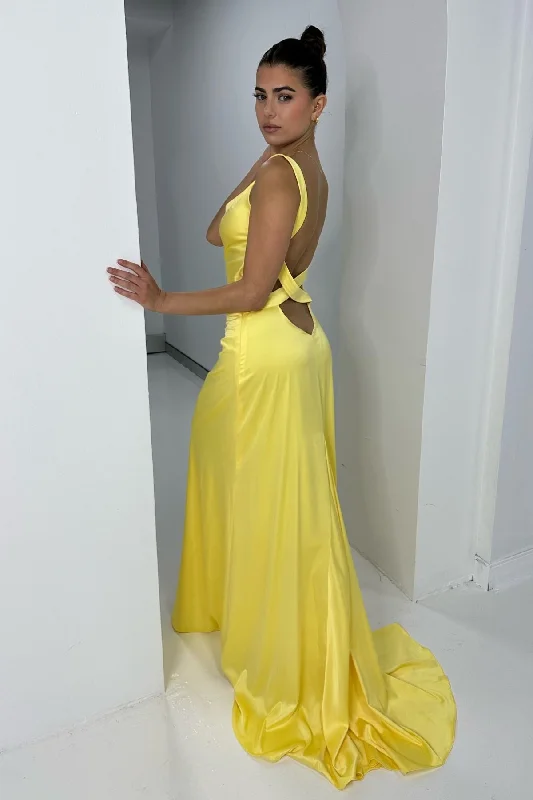 Discount Mania long sleeve dresslong sleeve dressCELEB Andie Gown (Daisy Yellow) - RRP $565