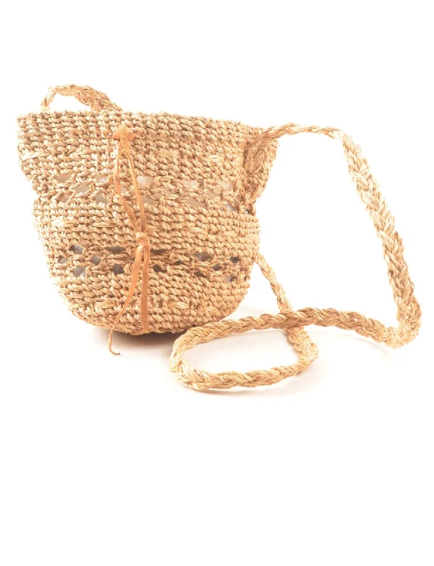 Price Reduction fashionable outerwearStraw Leather Trim Basket Bag - S