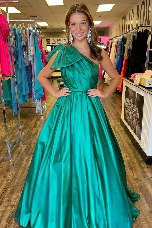 Price Buster flowy evening dressflowy evening dressOne Shoulder Sleeveless Empire Satin A-Line Party Dress