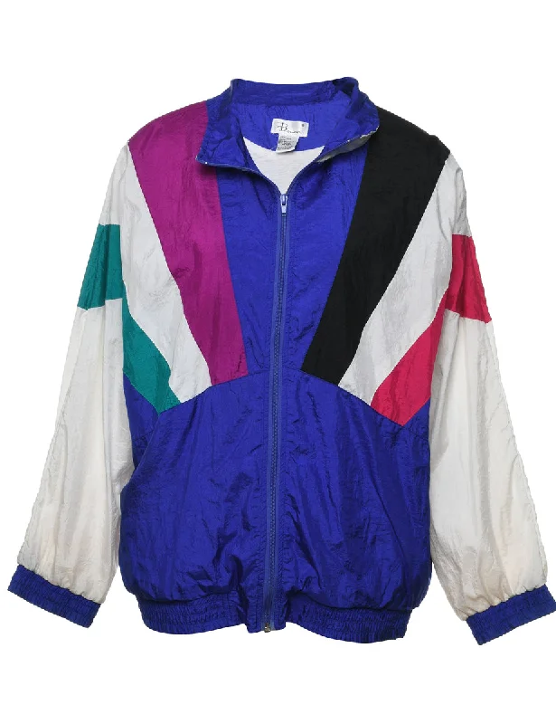 Seasonal Clearance oversized puffer coatZip-Front 1990s Multi-Colour Nylon Jacket - L Seasonal Clearance oversized puffer coatZip-Front 1990s Multi-Colour Nylon Jacket - L