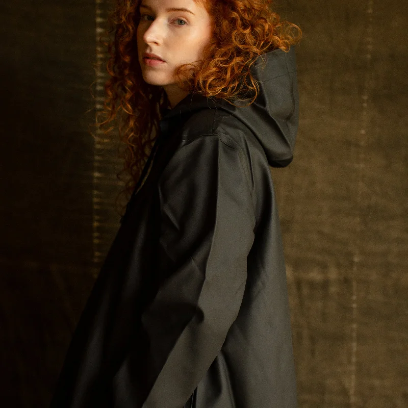 Year-End Sale soft shell coatWomens Classic Mosebacke Raincoat - Black