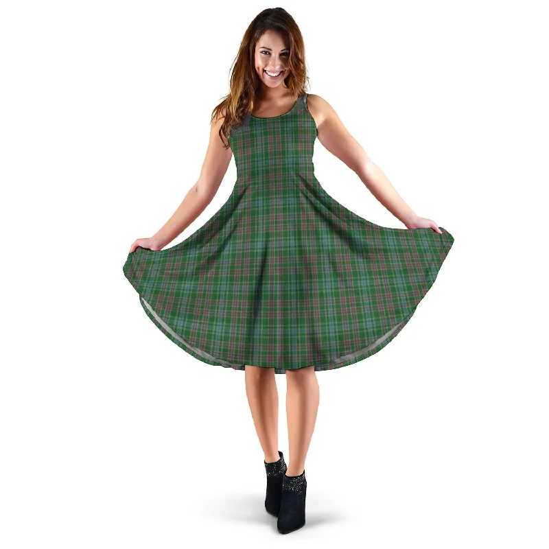 Overstock Ralston USA Tartan Sleeveless Midi Womens Dress