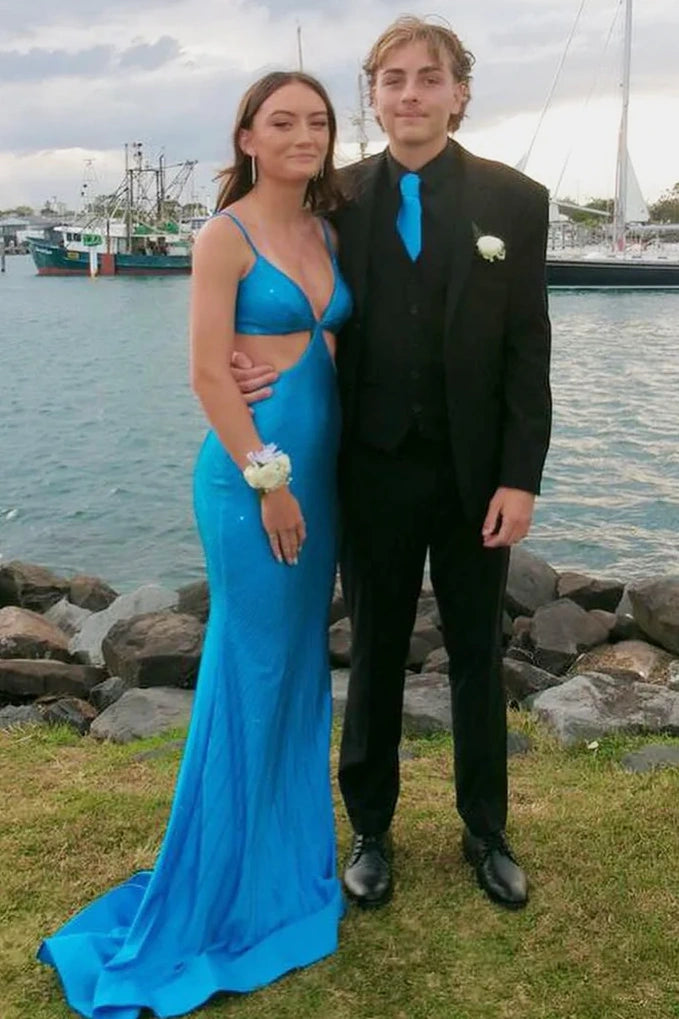 Super Savings layered dresslayered dressV-Neck Illusion Empire Mermaid Long Formal Party Dress