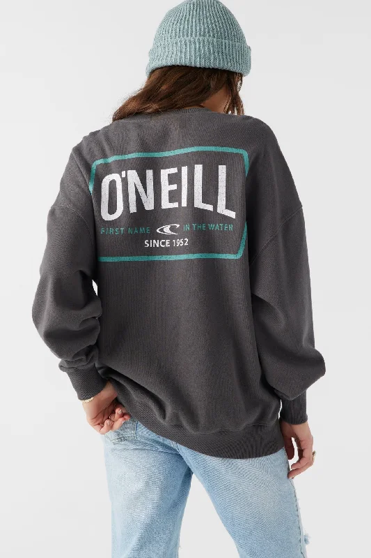 Super Sale performance workout sweatshirtO'neill CHOICE CREWNECK OVERSIZED-FIT FLEECE PULLOVER - WASHED BLACK Super Sale performance workout sweatshirtO'neill CHOICE CREWNECK OVERSIZED-FIT FLEECE PULLOVER - WASHED BLACK