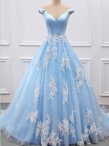 Major Savings Chic Prom Dresses Off-the-shoulder Sweep/Brush Train Sexy Prom Dress/Evening Dress JKL322