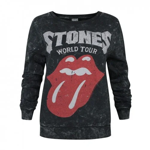 Epic Deals relaxed fit sports hoodieAmplified Womens/Ladies World Tour The Rolling Stones Macrame Sweatshirt Epic Deals relaxed fit sports hoodieAmplified Womens/Ladies World Tour The Rolling Stones Macrame Sweatshirt