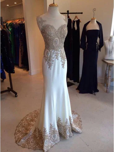 Sneak Peek Sale Black Prom Dress Sheath/Column Sweep/Brush Train Sexy Prom Dress/Evening Dress JKL247