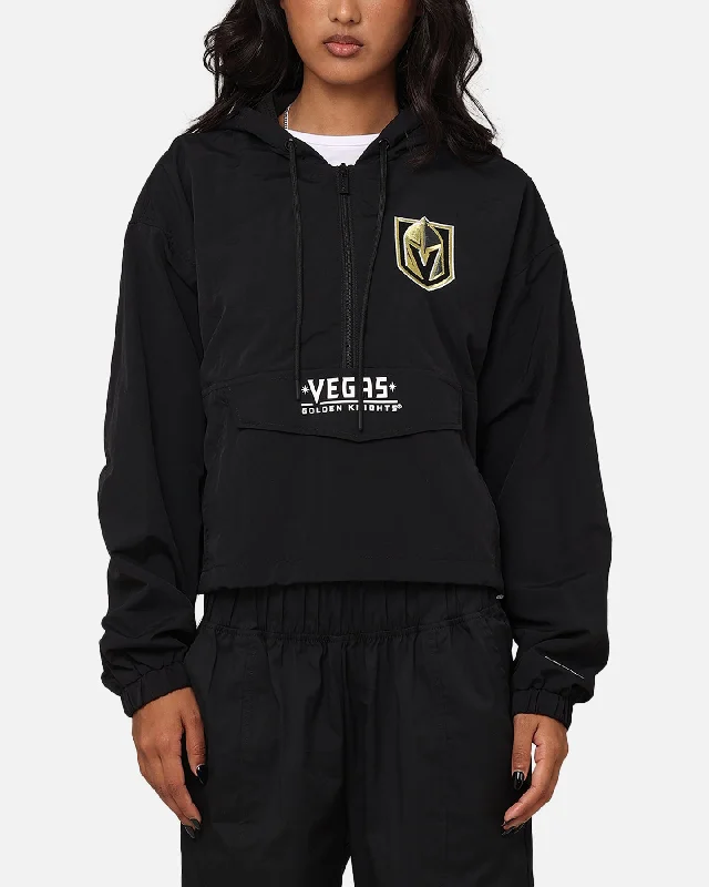 Markdowns fashion-forward hoodiePro Standard Women's Vegas Golden Knights Woven Half Zip Cropped Jacket Black