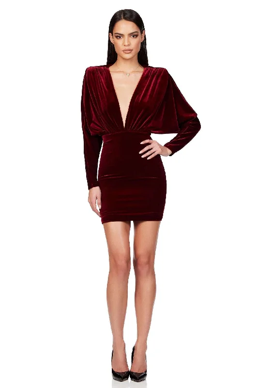 Closeout ruffle dressruffle dressBUY IT NOOKIE Rumi Mini Dress (Wine Red)