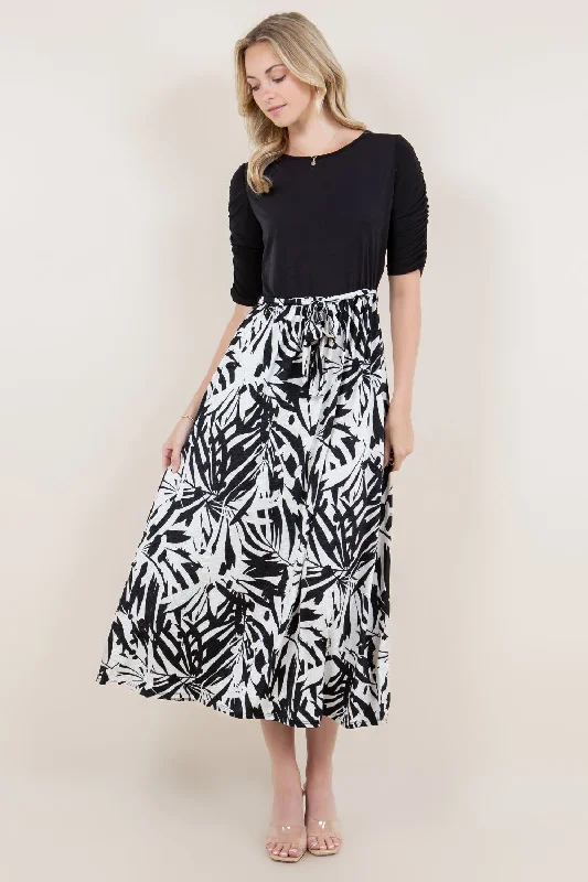 Low Prices casual shift dresscasual shift dressSS PUFF PLEATED COLOR BLOCK TWOFER DRESS - D3484-A2093-3-MSCRP
