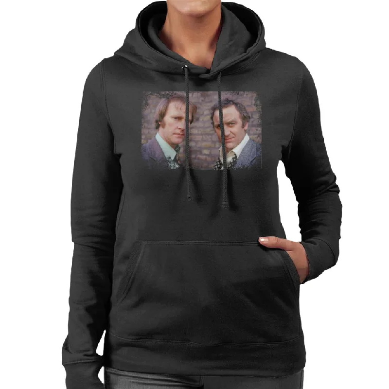 Deal Frenzy stylish pullover sweatshirtTV Times John Thaw And Dennis Waterman The Sweeney Women's Hooded Sweatshirt