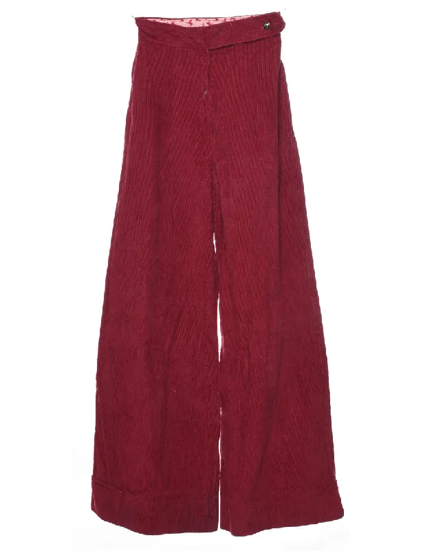Exclusive Savings classic zip-up coat1970s Wide-Leg Corduroy Trousers - W22 L32