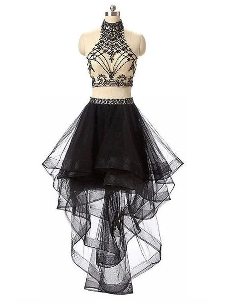 Price Rollback Sexy Homecoming Dress Black Asymmetrical High Neck Short Prom Dress Party Dress JK414