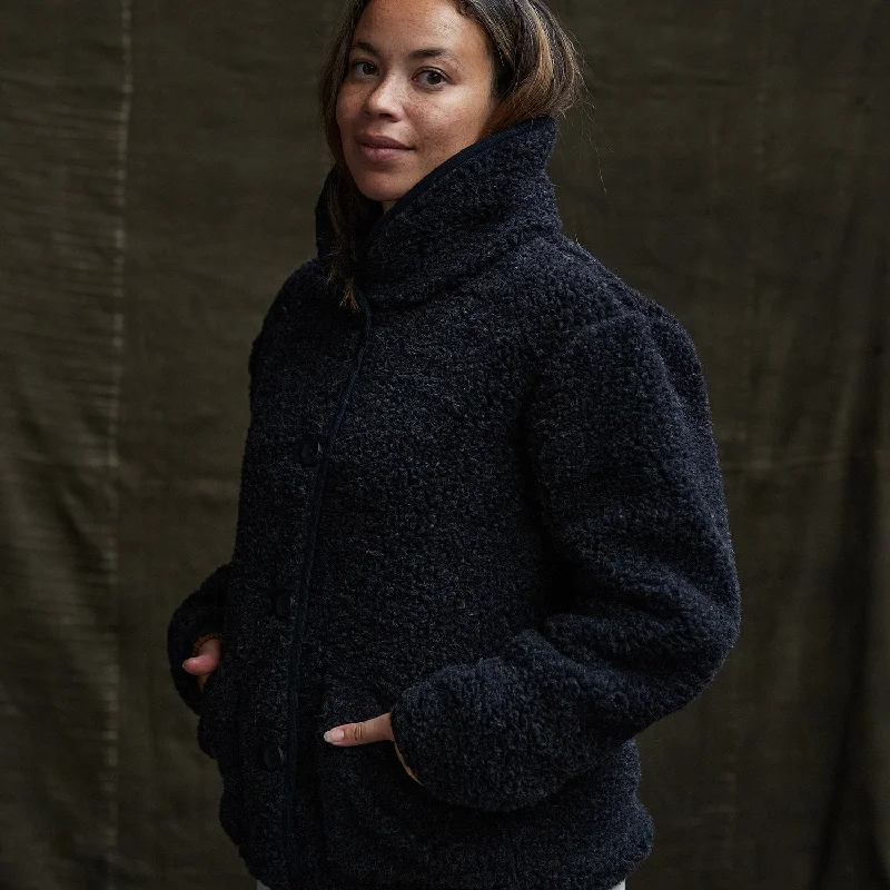 Best Bargains everyday winter coatOryx Womens Jacket - Wool Teddy Fleece - Coal