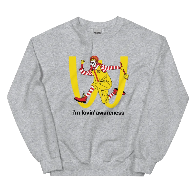 Mega Deal pullover workout hoodieI'm Lovin' Awareness Graphic Sweatshirt
