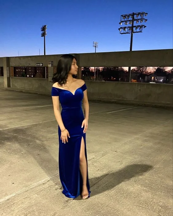 Super Sale elegant dresselegant dressOff The Shoulder Royal Blue Floor Length Evening Dress With Side Slit Y713 Super Sale elegant dresselegant dressOff The Shoulder Royal Blue Floor Length Evening Dress With Side Slit Y713