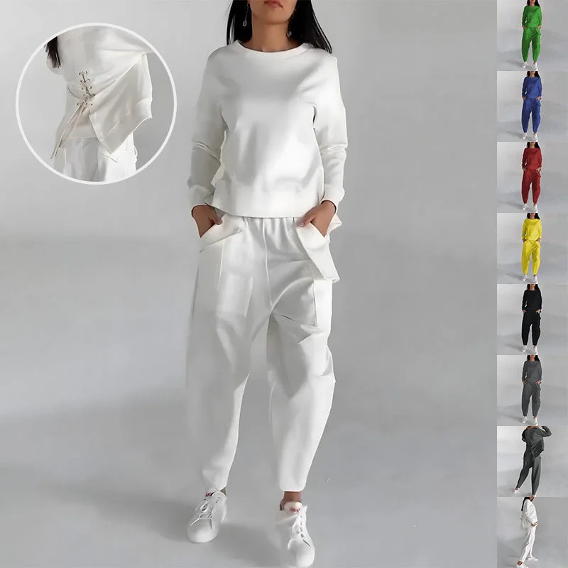 Discount Deals oversized gym sweatshirtSolid Color Fashion Sweatshirt Long Sleeve Back Slit Top With Pockets Loose Trousers Women's Clothing Discount Deals oversized gym sweatshirtSolid Color Fashion Sweatshirt Long Sleeve Back Slit Top With Pockets Loose Trousers Women's Clothing