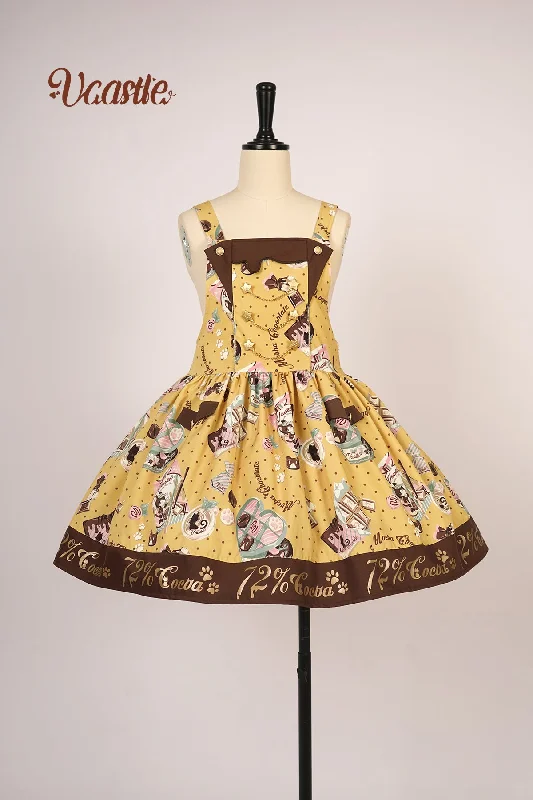 yellow suspender skirt